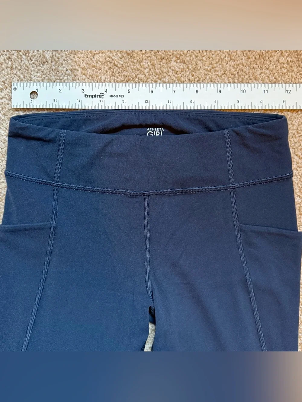 Athleta Girl Stash Your Treasures Tight Navy Blue Size XL/14 Activewear Leggings